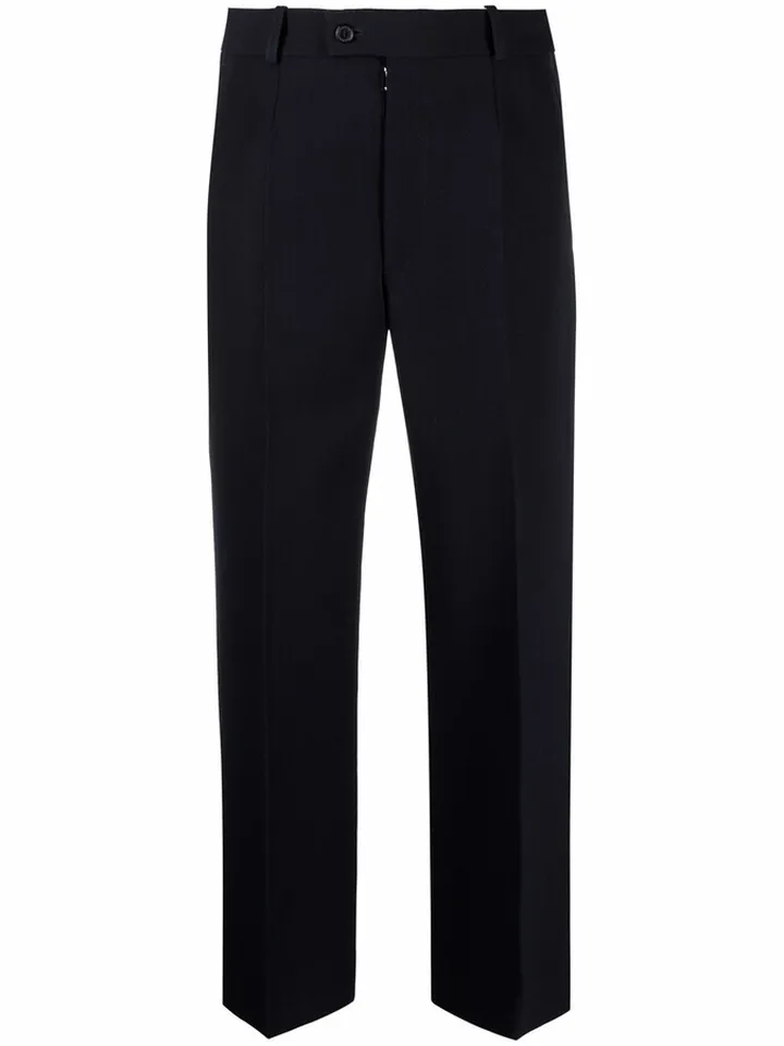 Piped-Trim Tailored Trousers