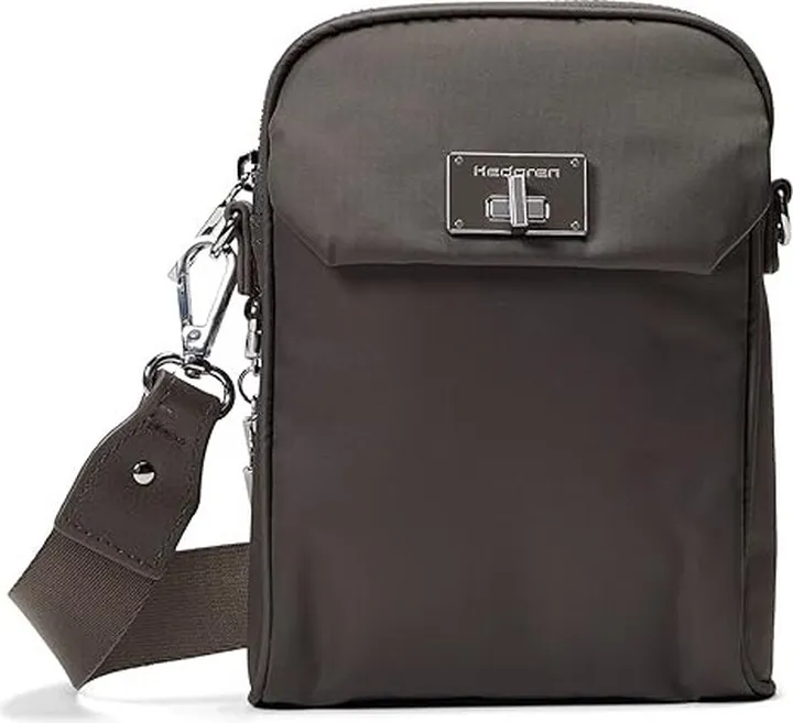 Hedgren Free - Flat Vertical Crossover RFID (Fumo Grey) Cross Body Handbags