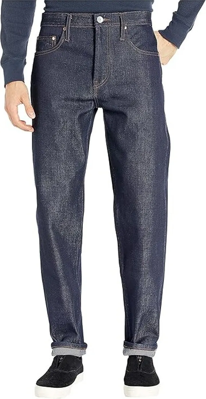 The Unbranded Brand Relax Tapered Fit - 21 oz Heavyweight Indigo Selvedge (Indigo) Men's Jeans