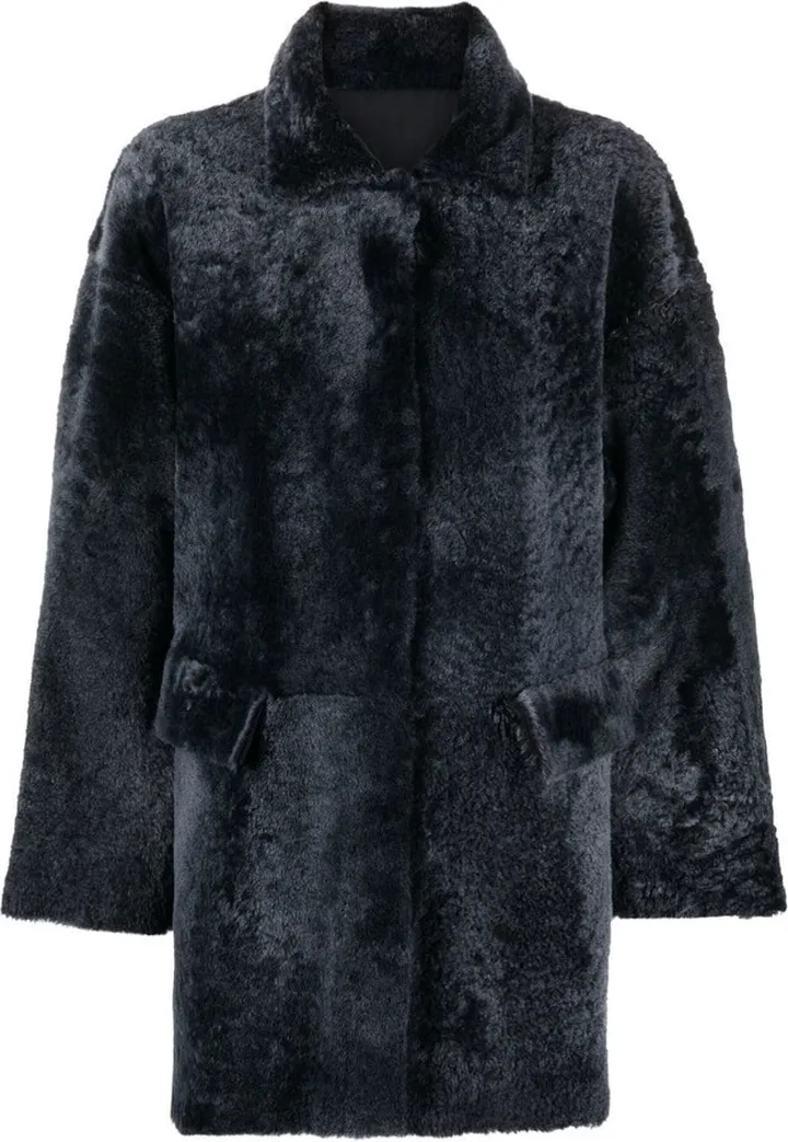 Single-Breasted Shearling Jacket