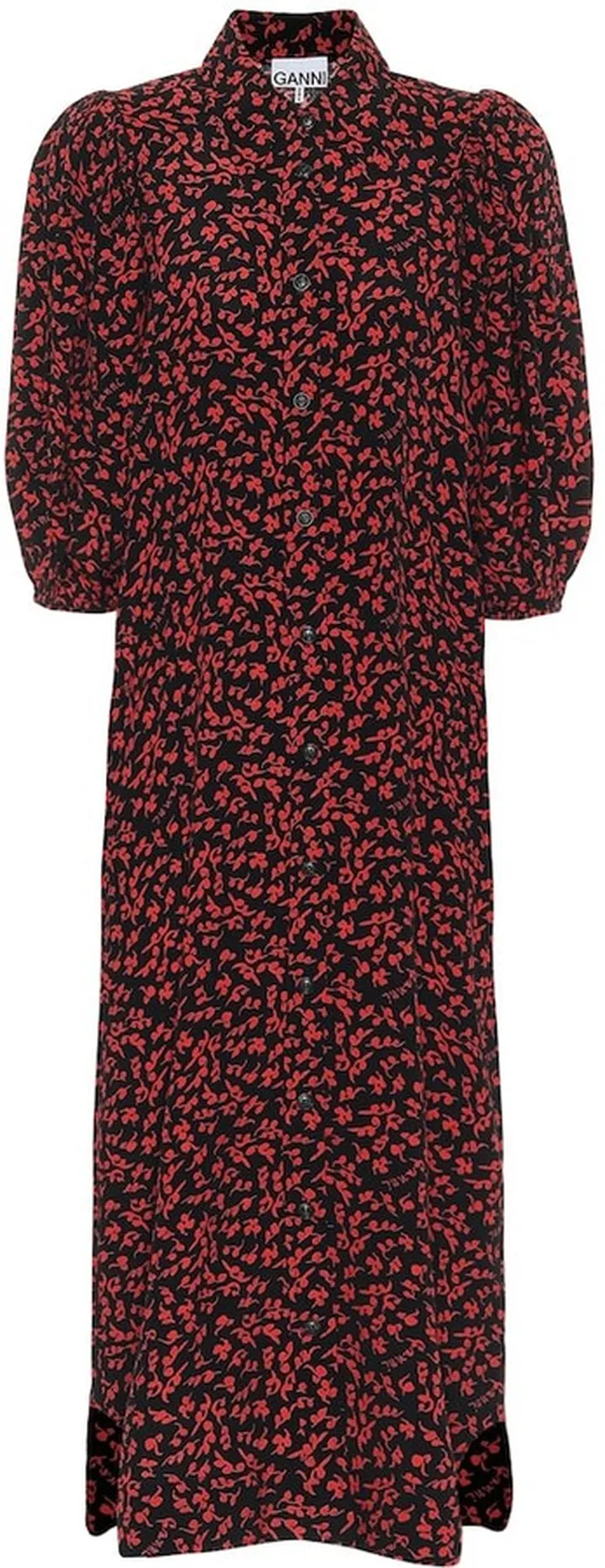 Floral crepe midi dress