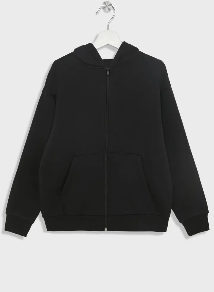 Youth Essential Zip Through Hoodie