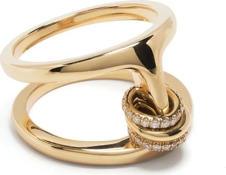 x Hoorsenbuhs 18kt yellow gold Phantom diamond ring