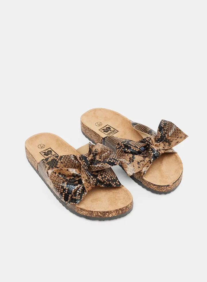 Snakeskin Print Sandals