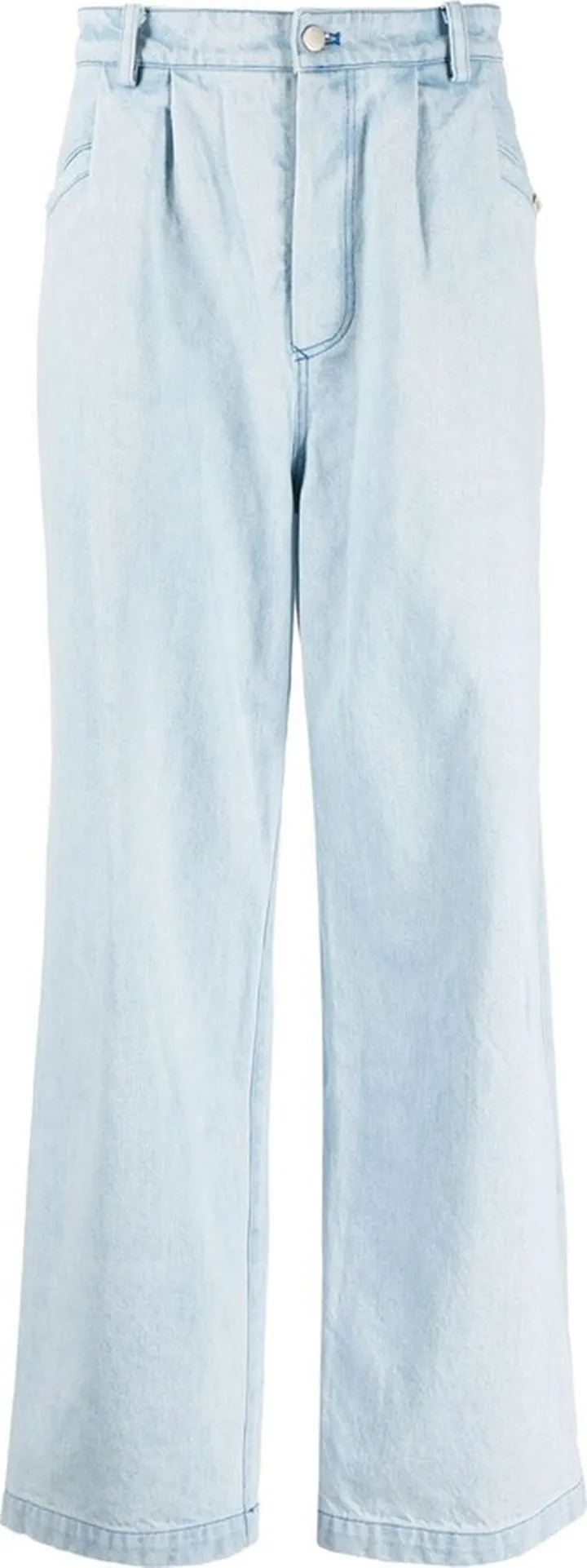 Washed Wide-Leg Jeans