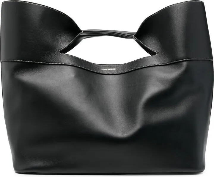 ALEXANDER MCQUEEN- The Bow Large Leather Tote Bag