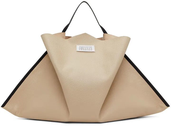 Maison Margiela Beige Mouchoir Tote Bag
