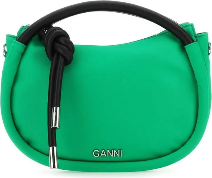 Ganni Logo Plaque Knot-Detailed Tote Bag