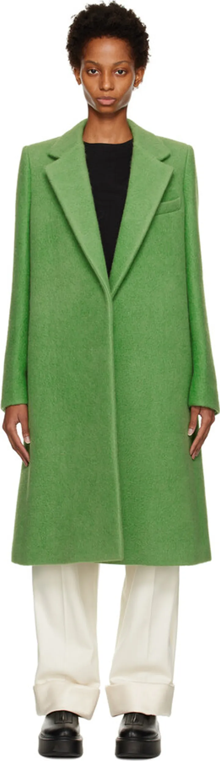 The Row Green Demi Coat