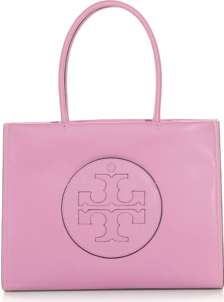 Ella Bag In Pink Leather With Logo
