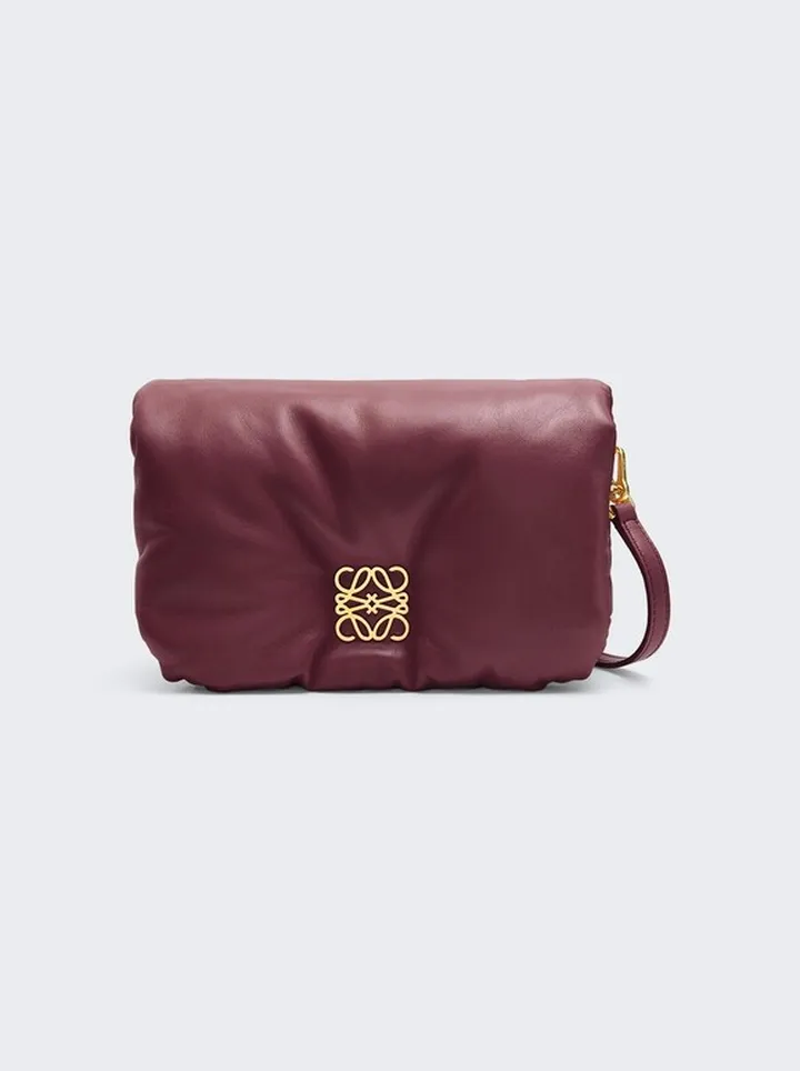 Goya Puffer Mini Bag Burgundy