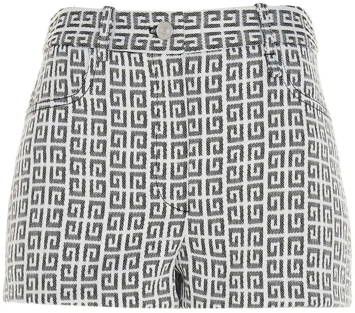 Givenchy 4G Jacquard Denim Shorts