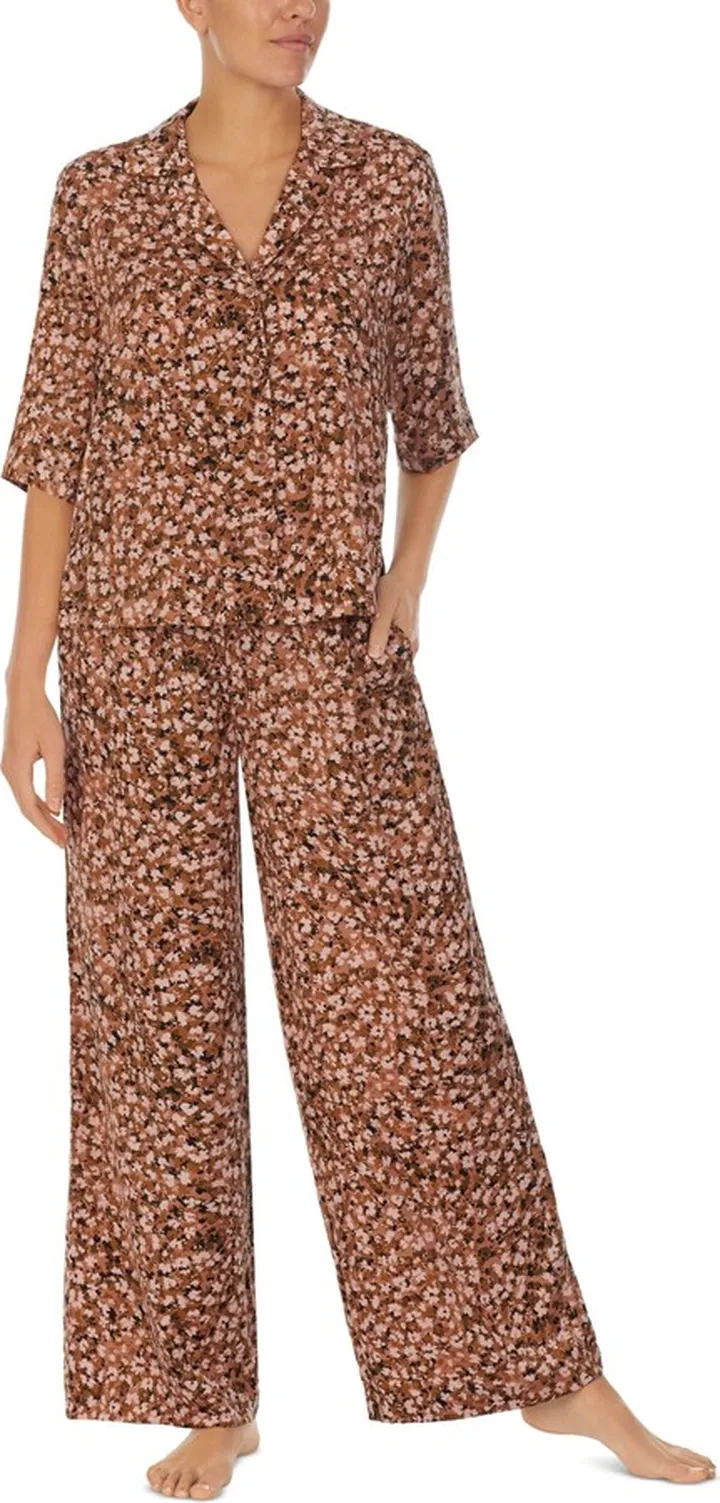 Sanctuary Women's Satin Notched-Collar Pajamas Set