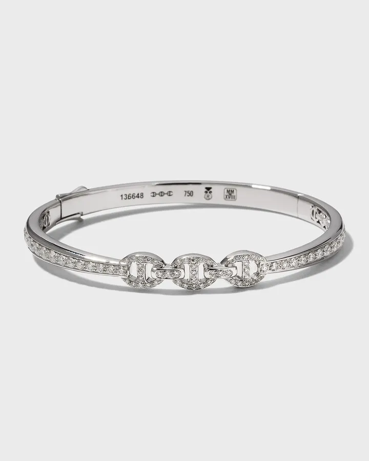 Sirkel 18k White Gold Full Diamond Bracelet