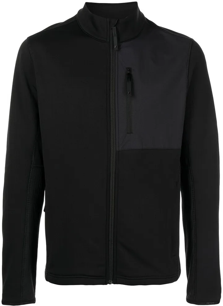 Panelled Full Zip Sweater