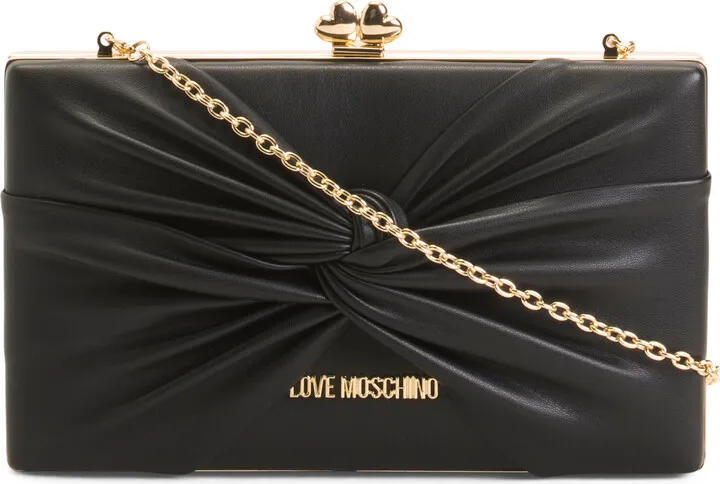 Made In Italy Ruched Occasion Shoulder Bag