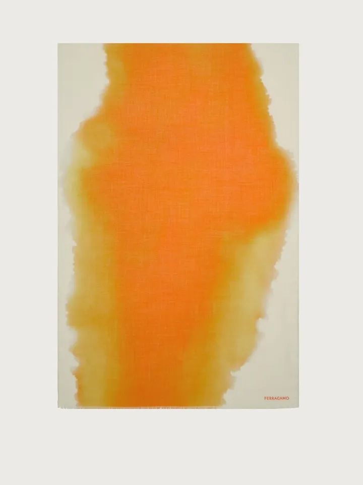 Ferragamo Women Ombre print stole Orange
