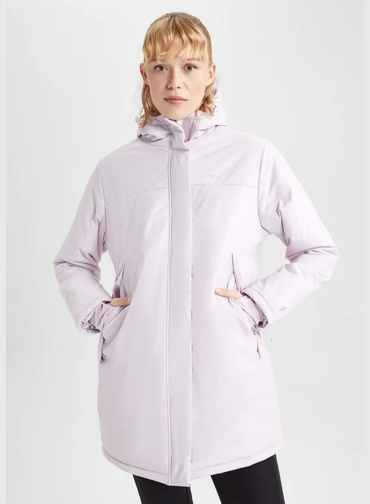 Woman Slim Fit Hooded Parka