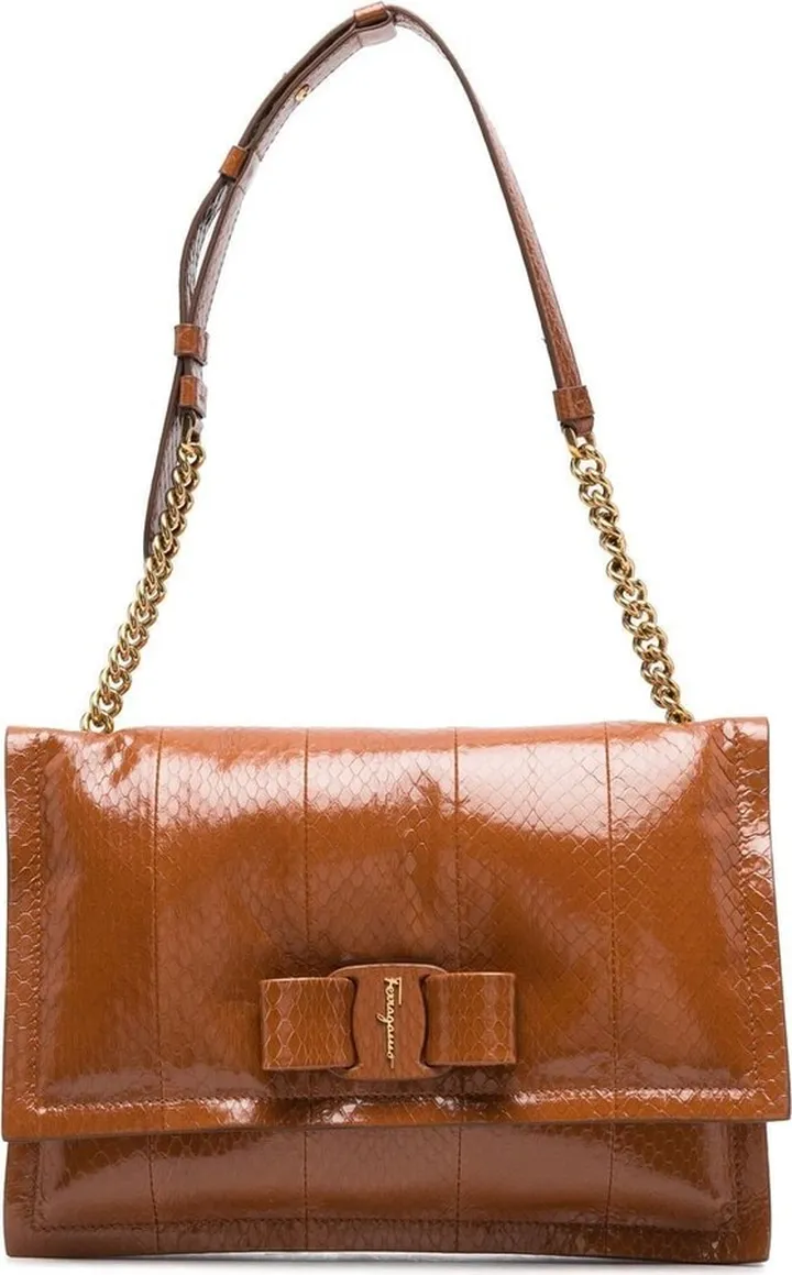 Viva lizard-effect shoulder bag