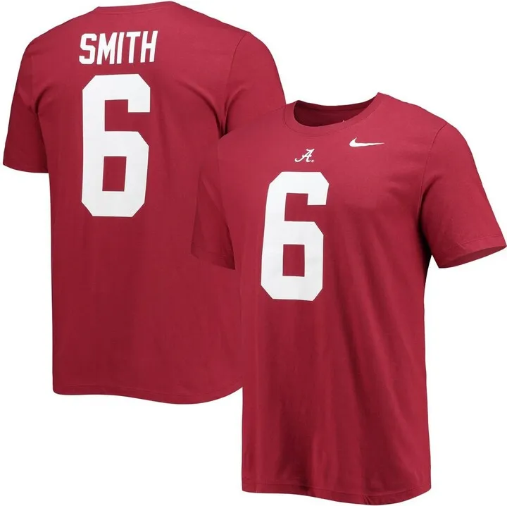 Men's Nike DeVonta Smith Crimson Alabama Crimson Tide Alumni Name and Number Team T-shirt