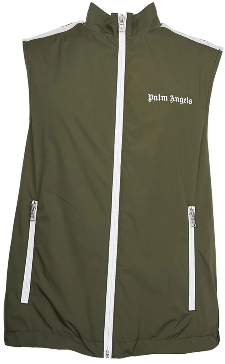 Palm Angels Logo Printed Zipped Gilet