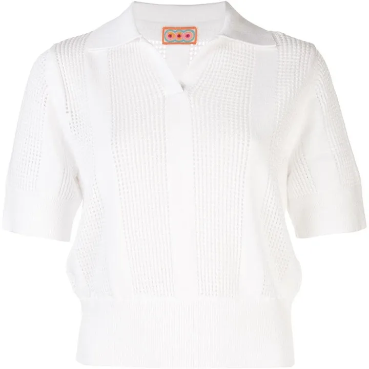 Open-Knit Polo Shirt