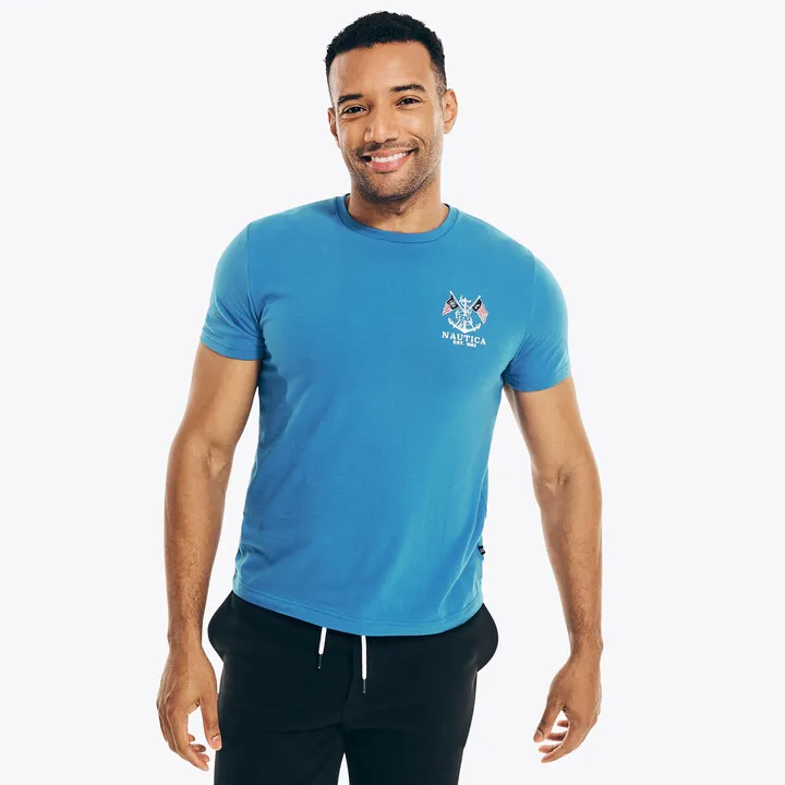 Sustainably Crafted Flag Graphic T-Shirt