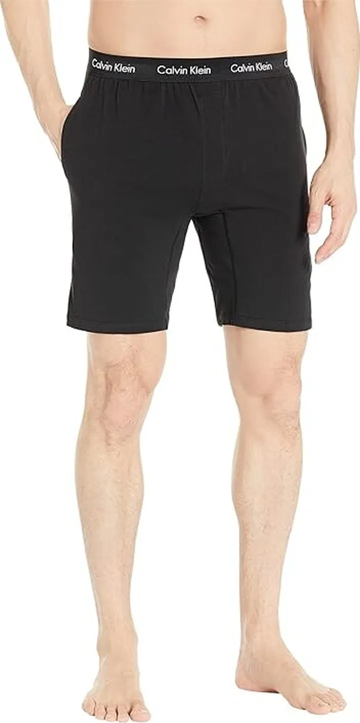 Calvin Klein Underwear Cotton Stretch Lounge Sleep Shorts (Black) Men's Pajama