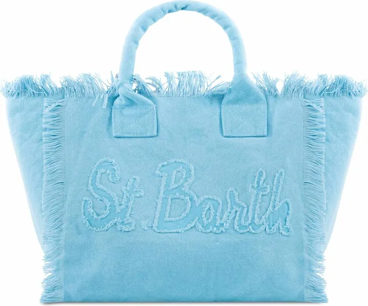 Vanity Light Blue Canvas Shoulder Bag