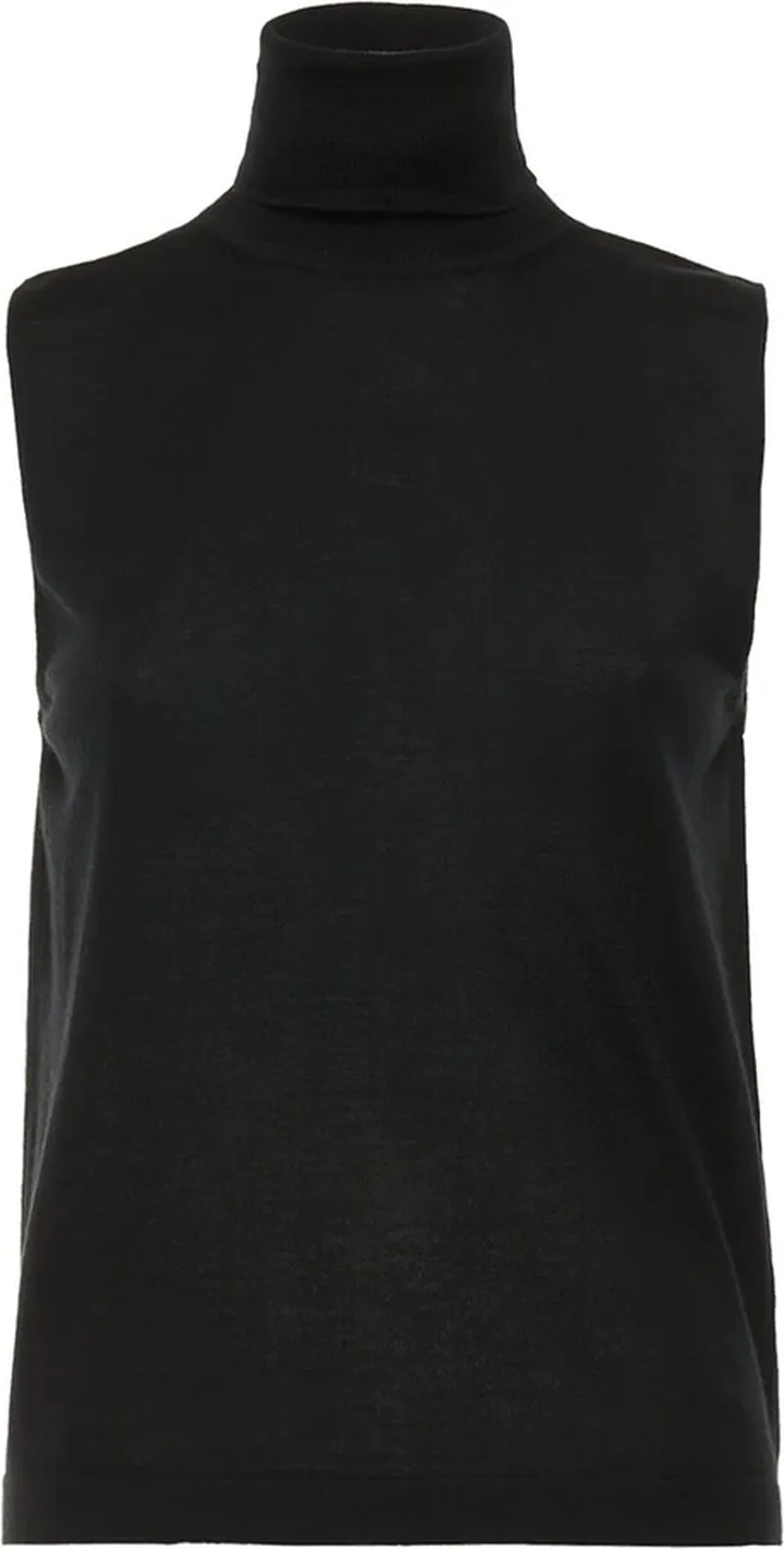 Falun cashmere knit turtleneck tank top