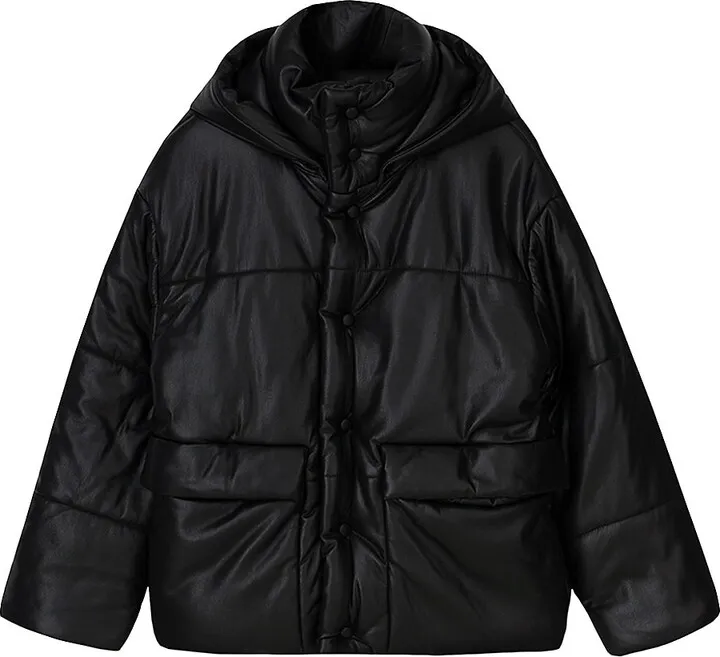 Hide Vegan Leather Puffer Jacket