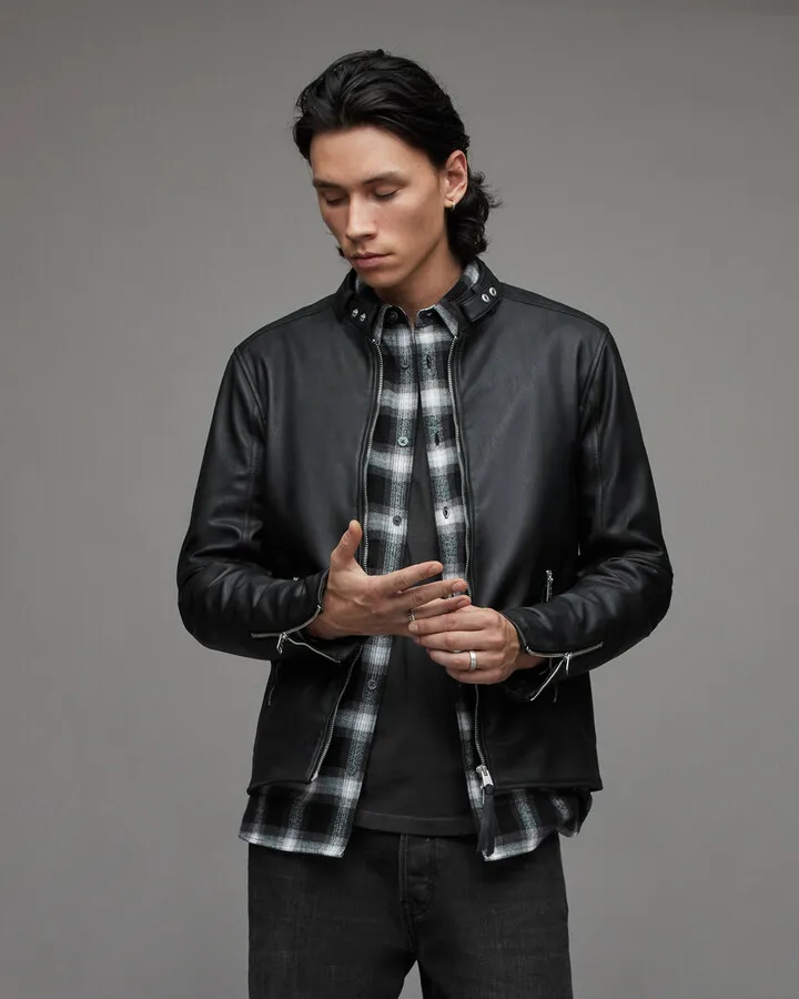 Cora Faux Leather Jacket - Black