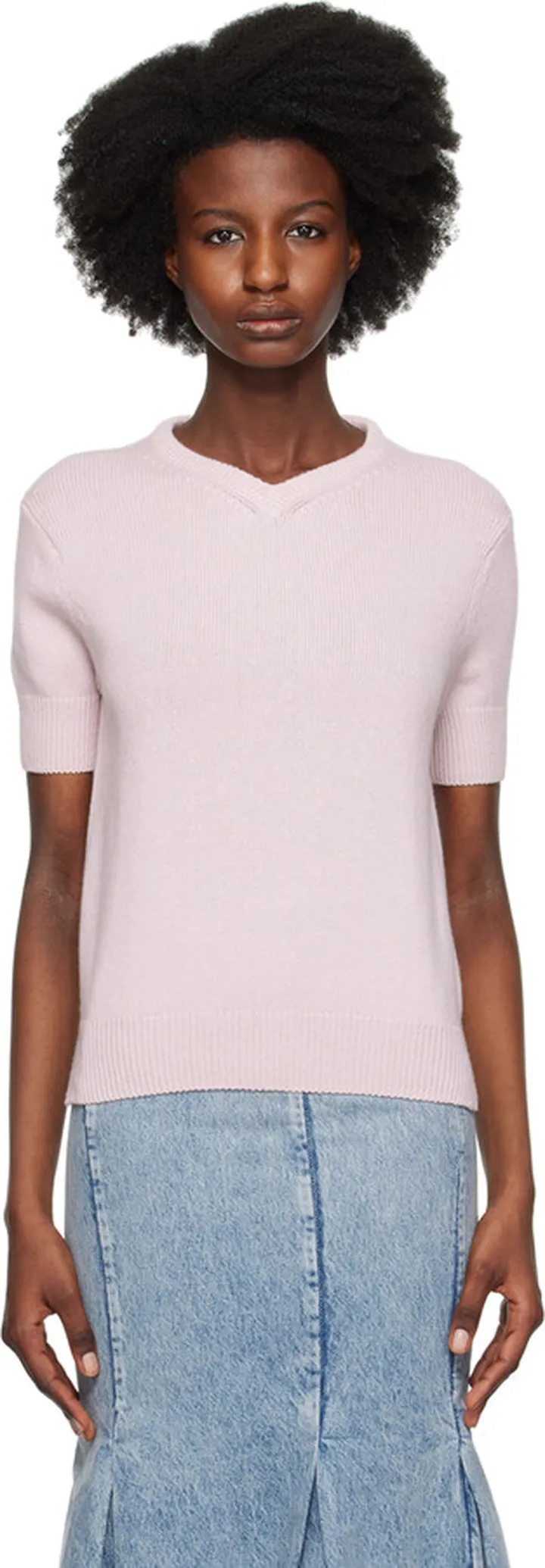 KHAITE Pink 'The Veronica' T-Shirt