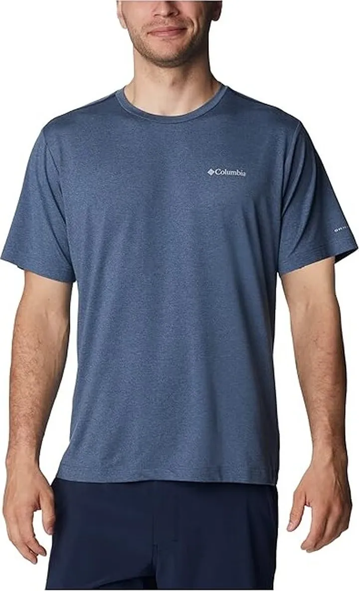Columbia Tech Trail Crew Neck (Dark Mountain Heather) Men's Clothing