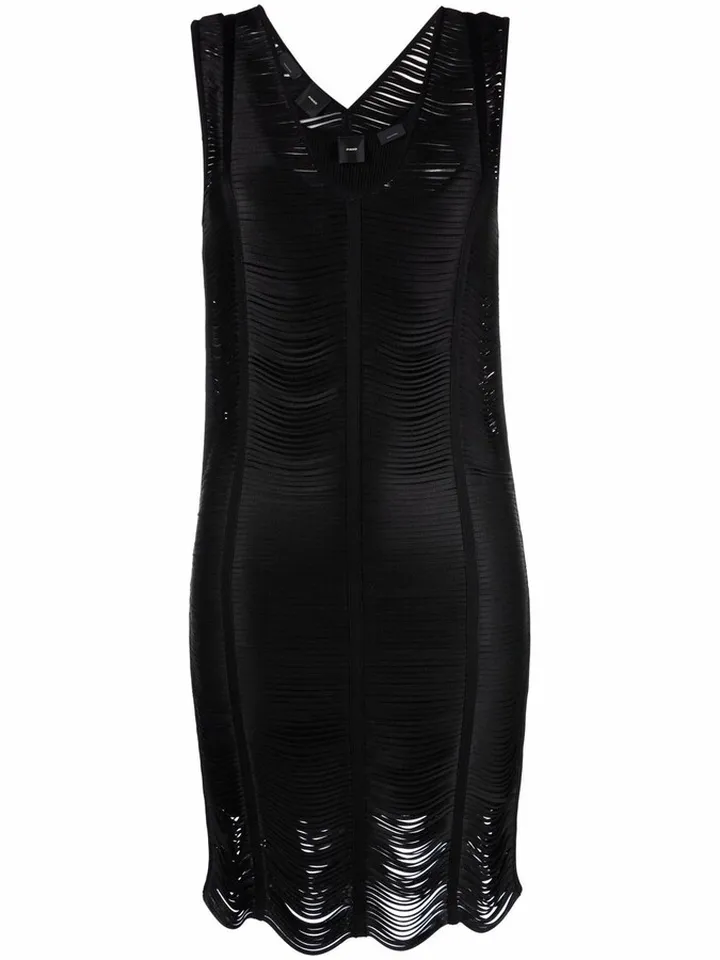 Sleeveless Fringed Mini Dress