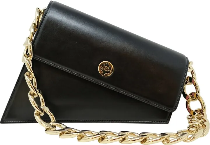 Sara Battaglia Black Leather Euphoria Handbag
