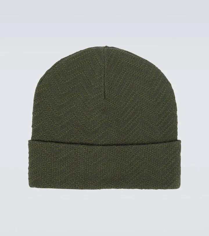 Zig-zag cotton beanie