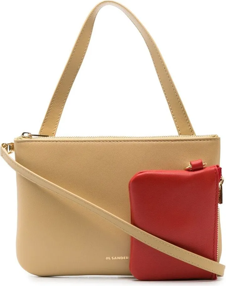 Logo-Lettering Leather Crossbody Bag
