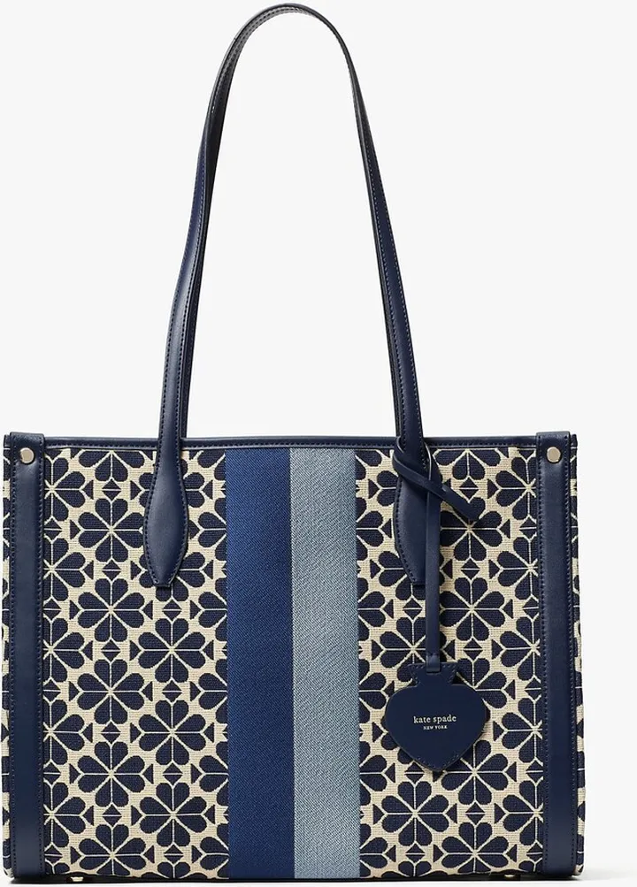 Kate Spade Spade Flower Jacquard Stripe Market Medium Tote