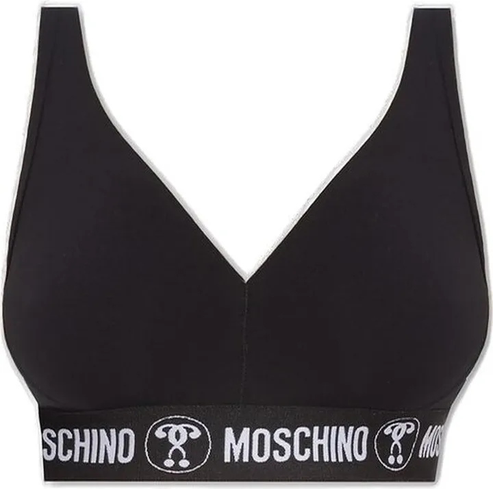 Moschino Logo-Underband V-Neck Bra