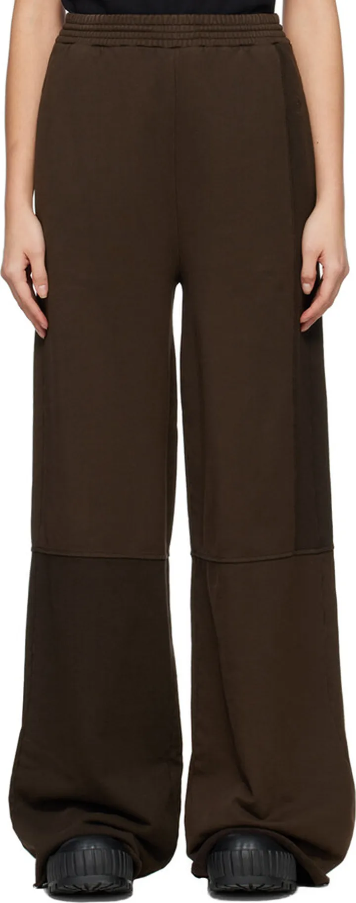 MM6 Maison Margiela Brown Wide-Leg Lounge Pants