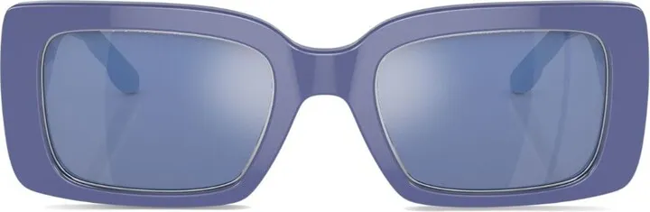 Logo-Plaque Rectangle-Frame Sunglasses