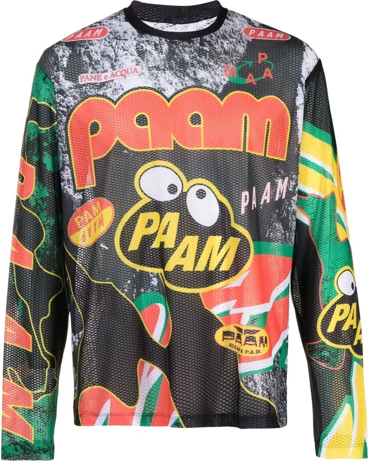 X P.A.M. Black Graphic Print Mountain Bike Top