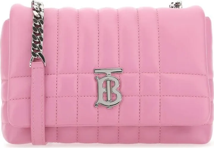 Burberry Lola Logo Plaque Quilted Small Shoulder Bag