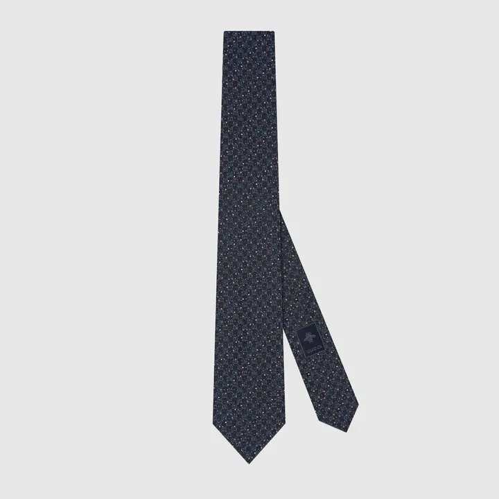 GG dots silk jacquard tie