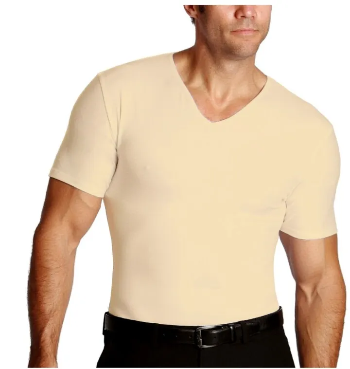 Men's Big & Tall Insta Slim Compression Short Sleeve V-Neck T-Shirt