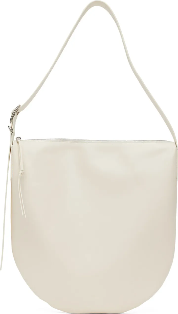 Jil Sander Off-White Medium Moon Shoulder Bag