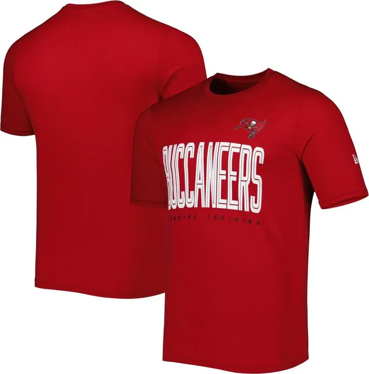 Men's New Era Red Tampa Bay Buccaneers Combine Authentic Training Huddle Up T-shirt