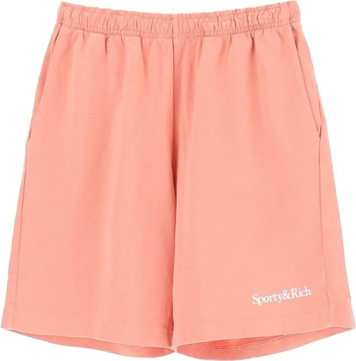 Sporty & Rich Logo-Printed Elasticated Waistband Shorts