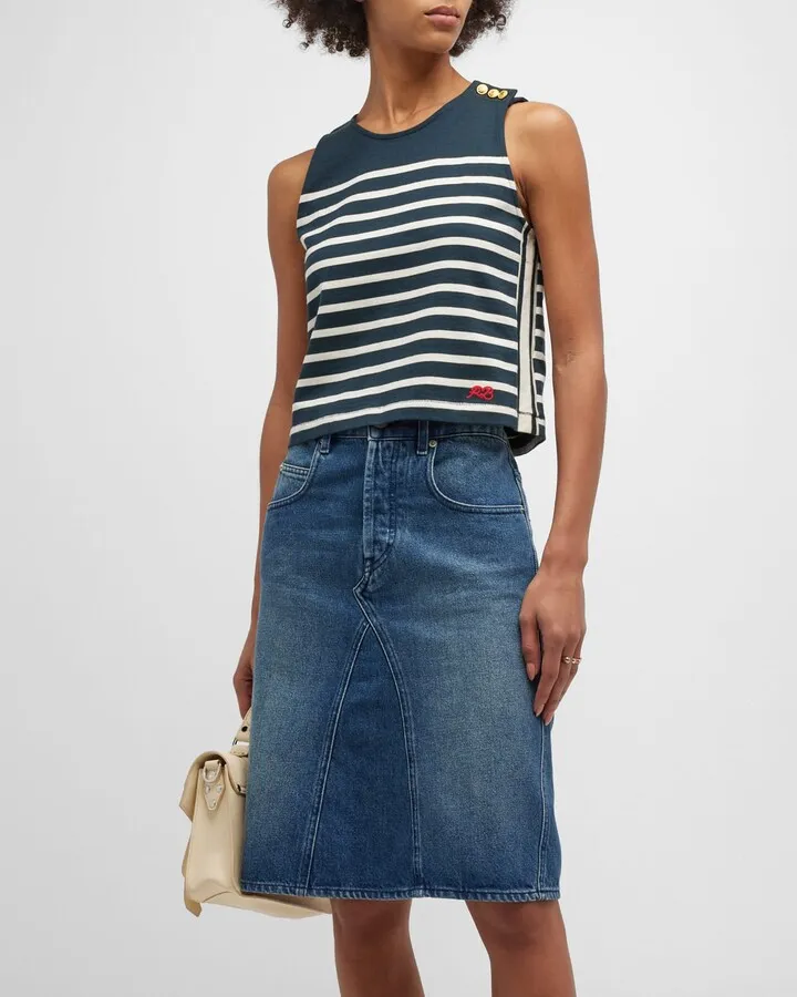 Bardot Striped Tank Top